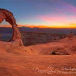 Last Light at Delicate Arch - Arches National Park, Utah