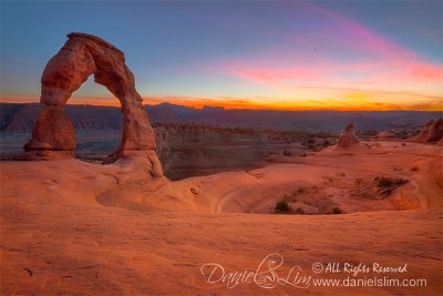 Last Light at Delicate Arch - Arches National Park, Utah