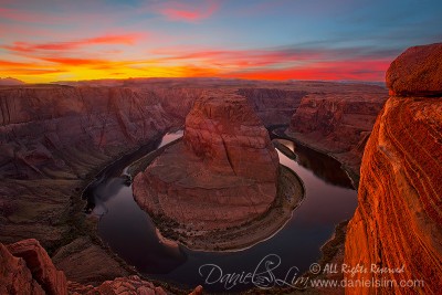 Red Sunset at Horseshoe Bend
