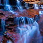 Cascade waterfalls at Zion Subway, Arch Angel Falls