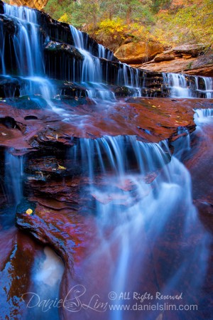 Cascade waterfalls at Zion Subway, Arch Angel Falls