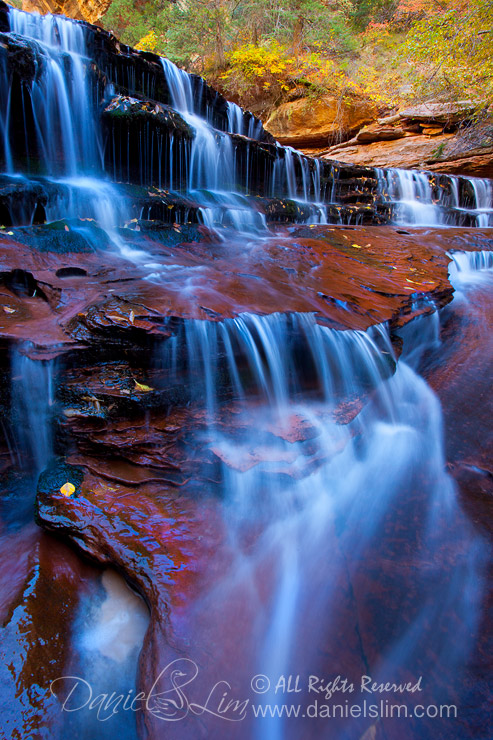 Cascade waterfalls at Zion Subway, Arch Angel Falls